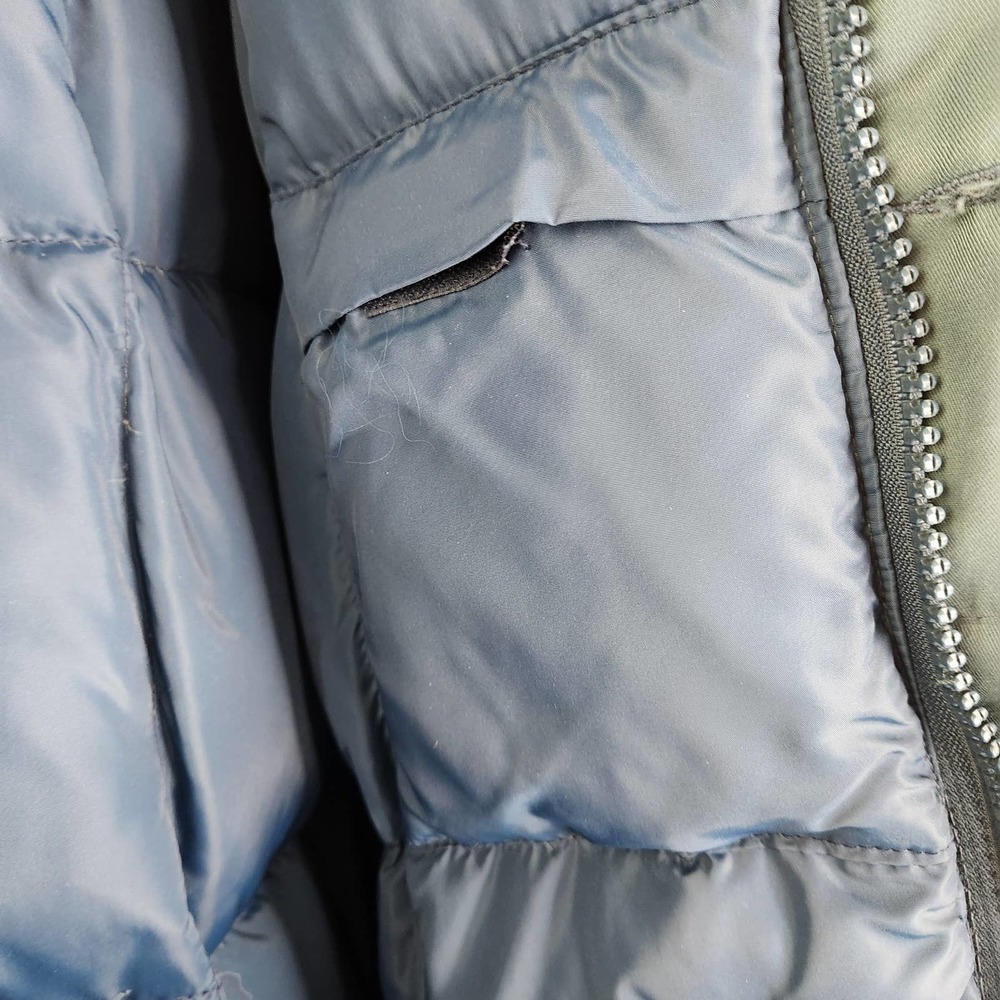 Vintage Mens Sears Parka Coat with Removable Hood Blue Size 44  Down Fill - Picture 8 of 12